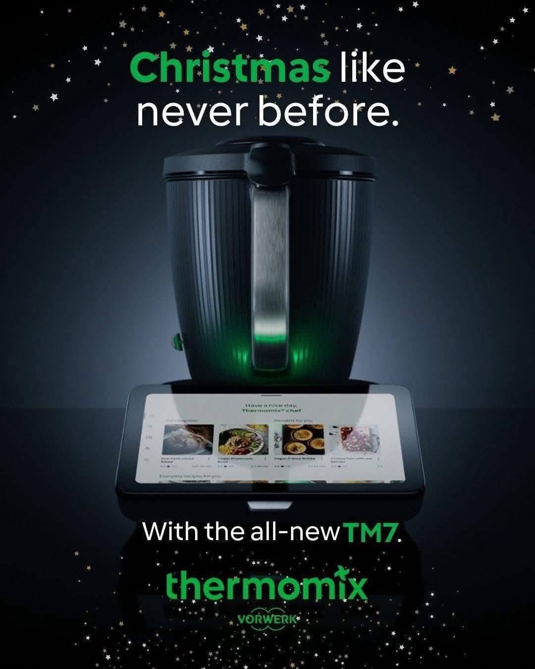 Thermomix TM7 in a Christmas campaign visual